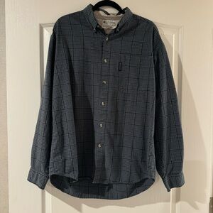 Men’s Size Large Plaid Columbia Button Down